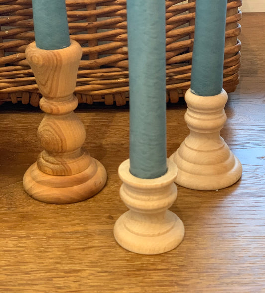 Taper Candle Holder - Hand Turned Pine