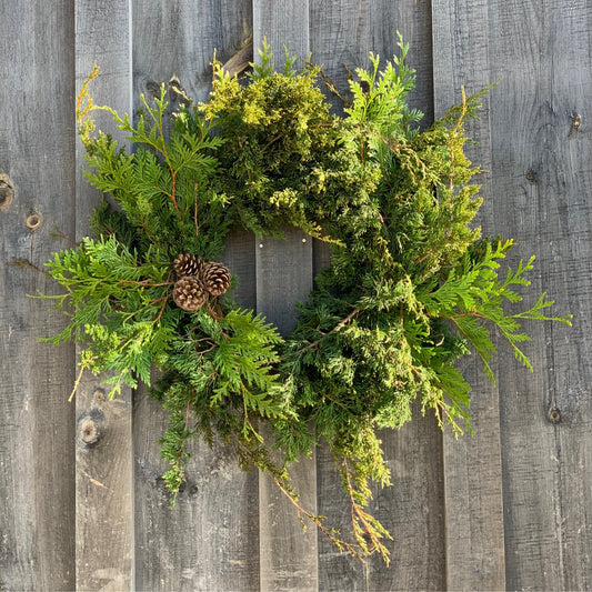 Foraged Evergreen Holiday Wreaths