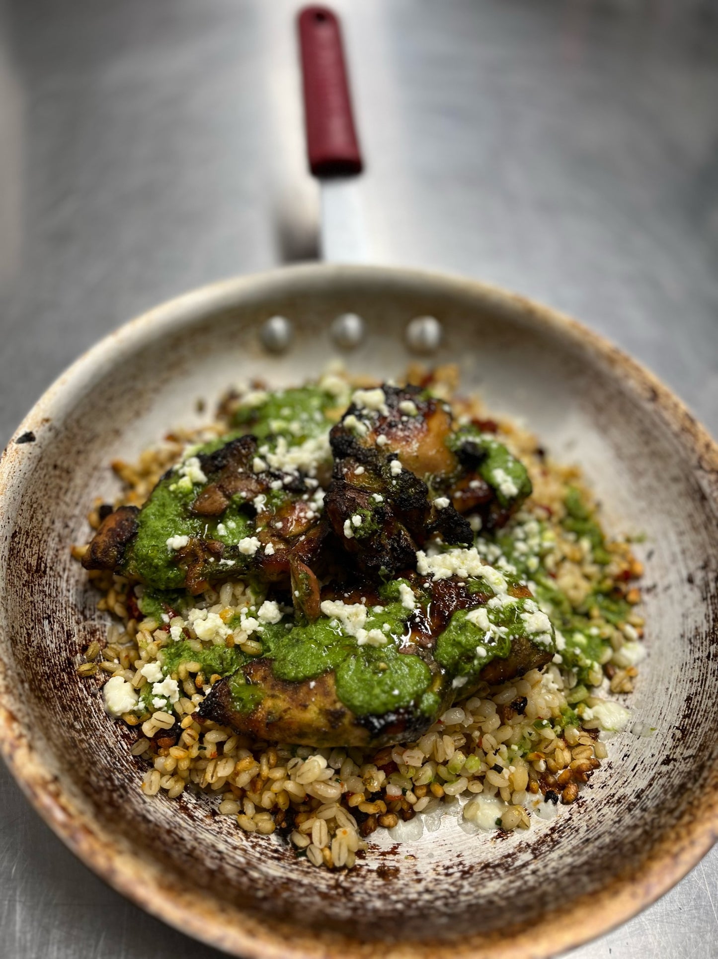 Green Goddess Chicken with Barley