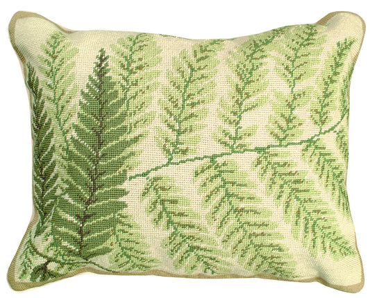 Fern Needlepoint Pillow